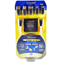 GoldX 10ft USB 5 in 1 Cable 