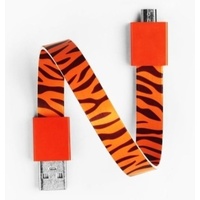 Mohzy USB to Micro USB Loop Cable in Tiger Pattern