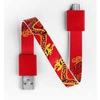 Mohzy USB to Micro USB Loop Cable in Red Dragon