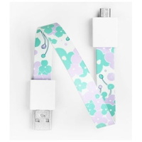 Mohzy USB to Micro USB Loop Cable in Hydrangea Pattern 