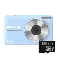 PULSE 44.0 MP 16x Digital Zoom Camera Blue BONUS 32GB MICROSD