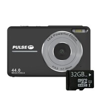 PULSE 44.0 MP 16x Digital Zoom Camera Black BONUS 32GB MICROSD