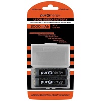 PurEnergy Rechargeable Lithium Ion 18650 Batteries X 2 at 3000mAh
