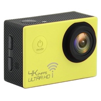 4K WIFI Action Camera Yellow @24FPS GoPro Accessories Compatible