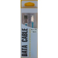 Micro USB to USB 1M Data/Charge Cable Blue