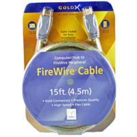 GoldX GX1394AA-15 15' FIREWIRE 6 PIN MALE TO 6 PIN MALE