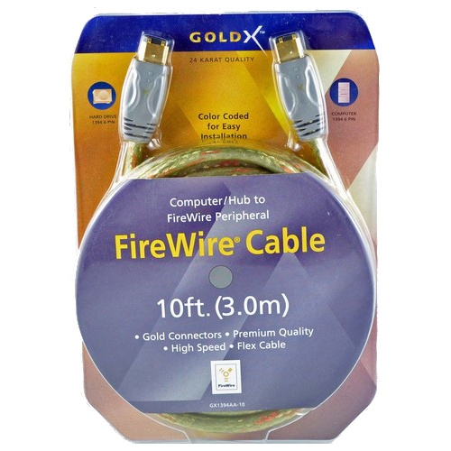 GoldX GX1394AA-10 10FT 6 PIN M TO 6 PIN M