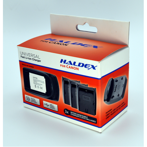 Haldex Charger For Canon Kit with LP-E6, LP-E8 and LP-E17 inc Car Adaptor AND A/C Adaptor