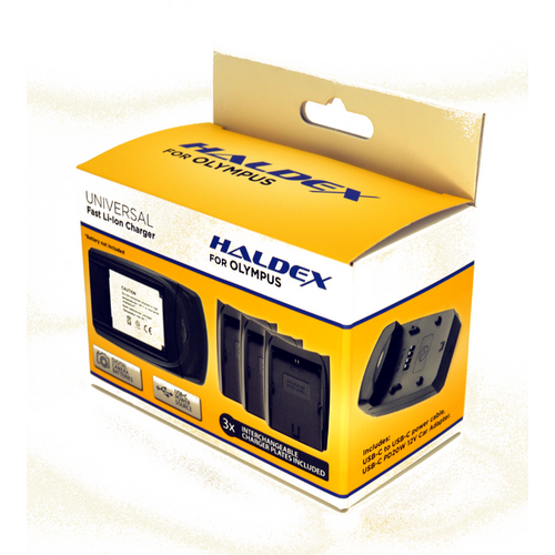 Haldex Charger For Olympus Kit with BLN-1, BLS-5 (BLS-1) and BLH-1 inc Car Adaptor AND A/C Adaptor