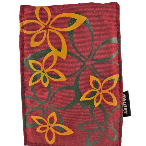 Haldex LM100BY Burgundy Nylon Camera Pouch with Graphic Design