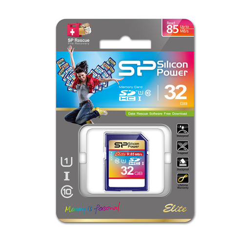 Silicon Power 32GB SDHC UHS-1 Elite SD Card