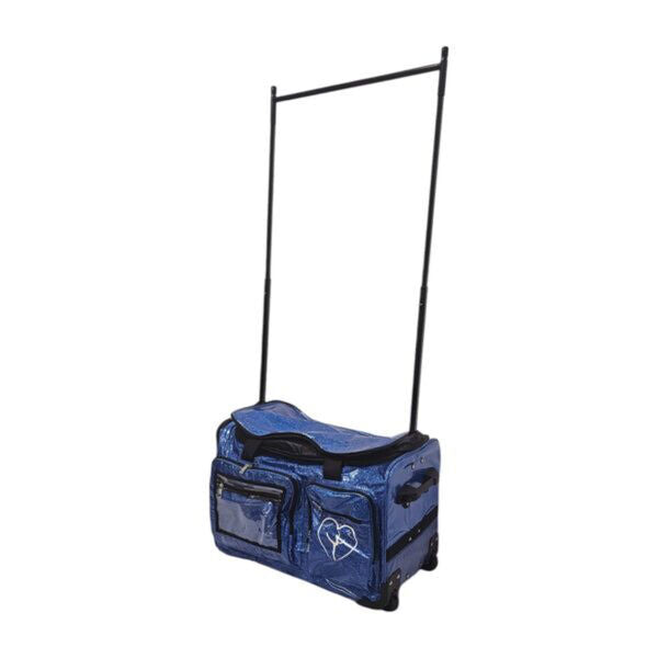 Dancer@Heart 23" Duffel Bag Glitter Blue Sapphire with Rack 1