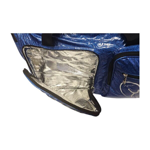 Dancer@Heart 23" Duffel Bag Glitter Blue Sapphire with Rack 5