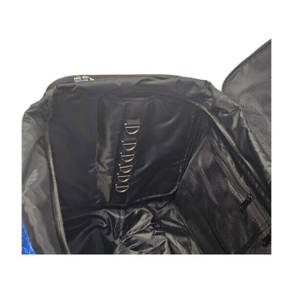 Dancer@Heart 23" Duffel Bag Glitter Blue Sapphire with Rack 6
