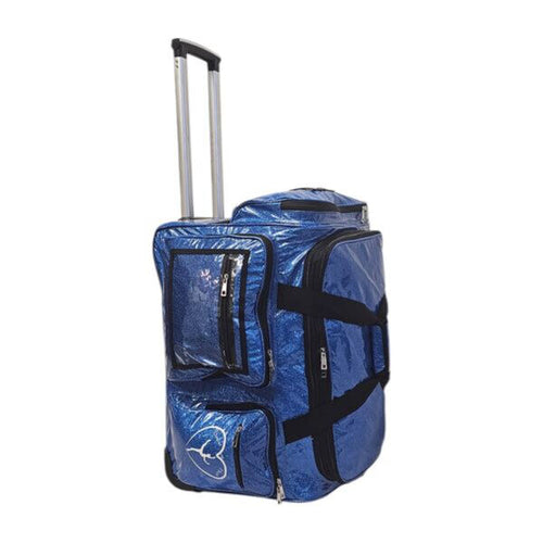Dancer@Heart 23" Duffel Bag Glitter Blue Sapphire with Rack 2