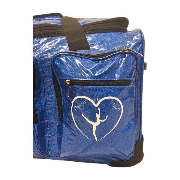 Dancer@Heart 23" Duffel Bag Glitter Blue Sapphire with Rack 4