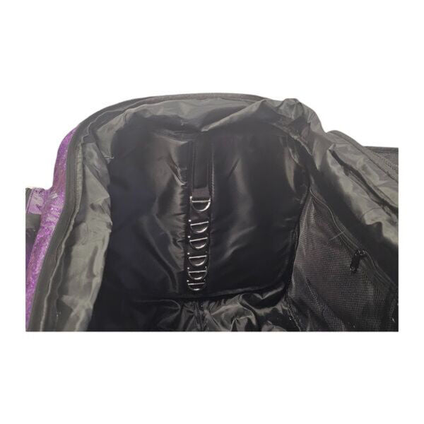Dancer@Heart 23" Duffel Bag Glitter Purple Amythest with Rack 6