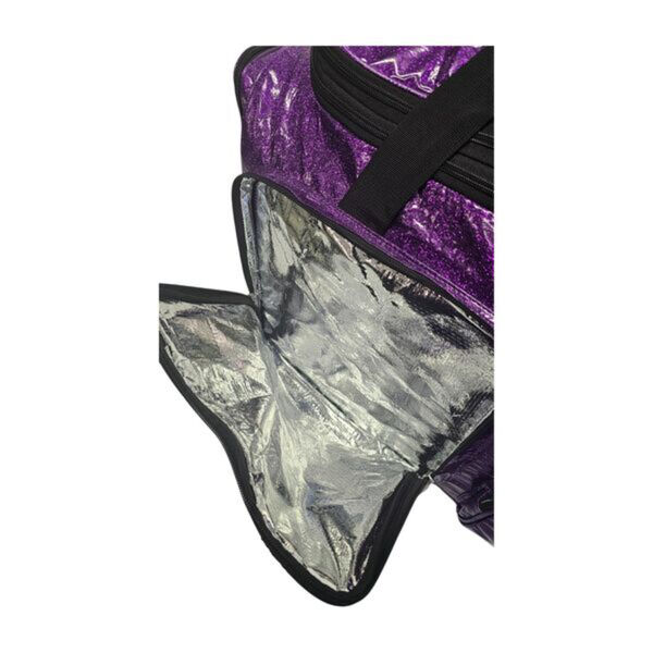 Dancer@Heart 23" Duffel Bag Glitter Purple Amythest with Rack 5