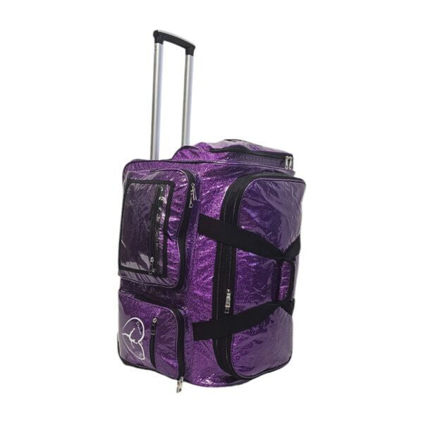 Dancer@Heart 23" Duffel Bag Glitter Purple Amythest with Rack 2