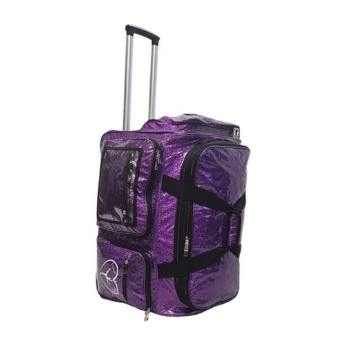 Dancer@Heart 23" Duffel Bag Glitter Purple Amythest with Rack 2