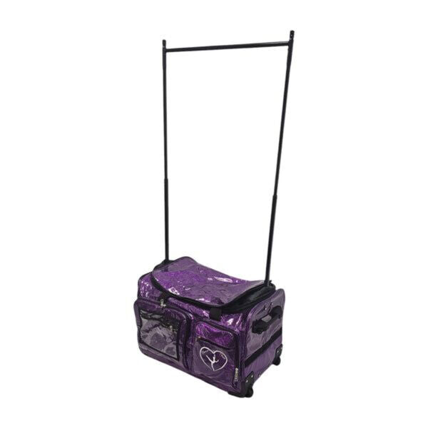 Dancer@Heart 23" Duffel Bag Glitter Purple Amythest with Rack 1