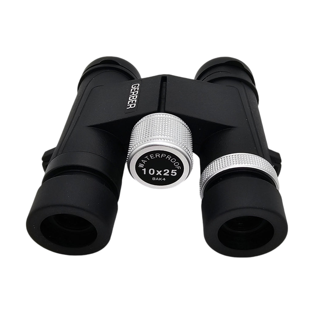 Gerber Explorer HD 10x25 Compact Binoculars BaK4 Phase Coated Waterproof Top