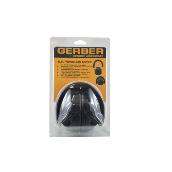 Gerber Electronic Ear Muffs Black Auto Cut Off Over 82dB 3