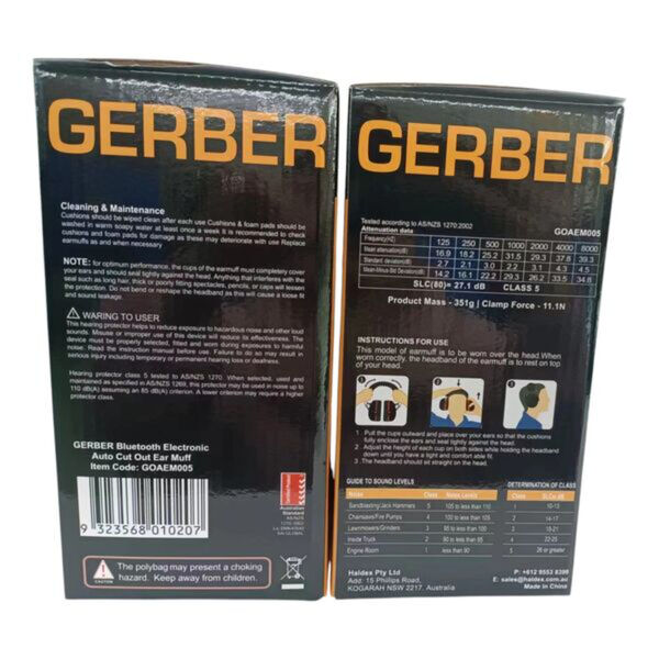 Gerber Bluetooth Ear Muff Ambient Amplification and Cut Out 5