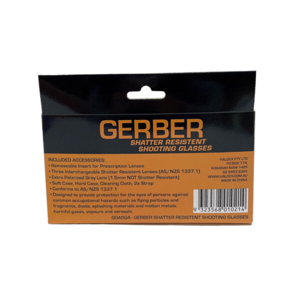 GERBER Shatter Resistant Shooting Glasses – 4-Lens Interchangeable Set  5