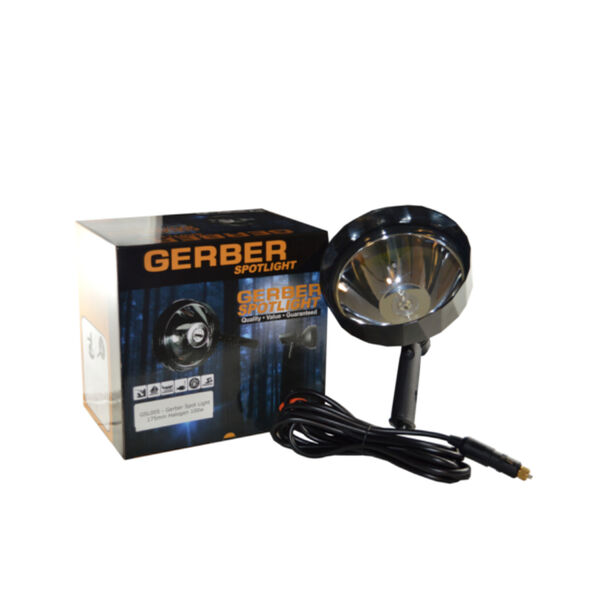 GERBER Spot Light 175mm Halogen 100 Watts with Cigarette Plug 2