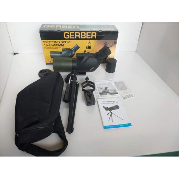 GERBER-Spotting-Scope-15-45x50mm-BaK4-with-Phone-Adaptor-&-Table-Tripod-2