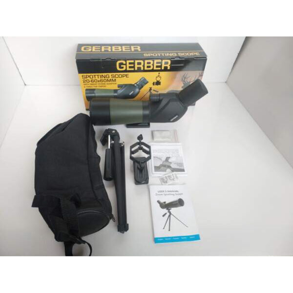 GERBER-Spotting-Scope-20-60x60mm-BaK4-with-Smart-Phone-Adaptor-&-Table-Tripod-2