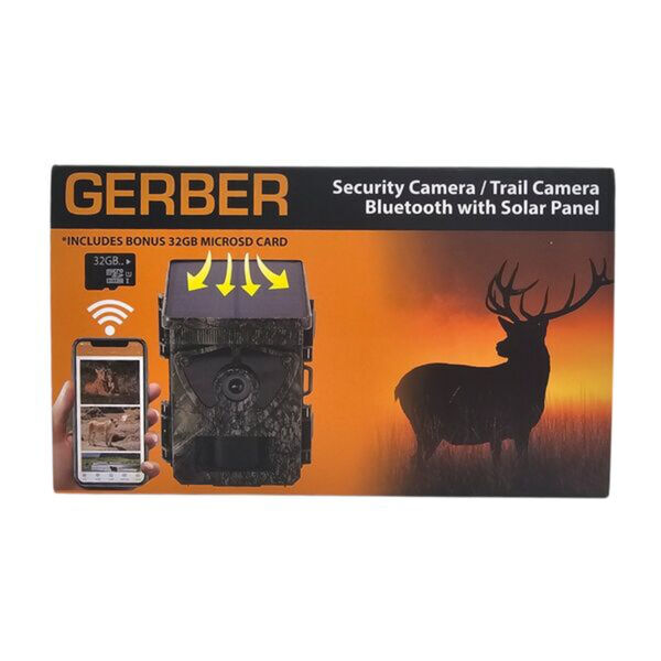 GERBER Trail Camera Blue-Tooth Solar WiFi-Direct 2