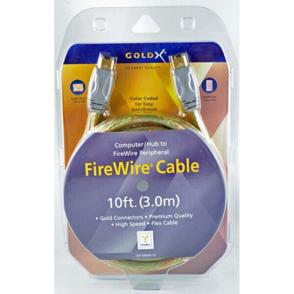 GoldX GX1394AA-10 10FT 6 PIN M TO 6 PIN M 1