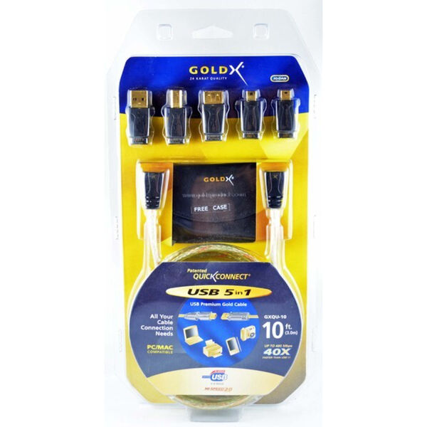 GoldX GXQU10 10FT USB 5 IN 1 CABLE 1