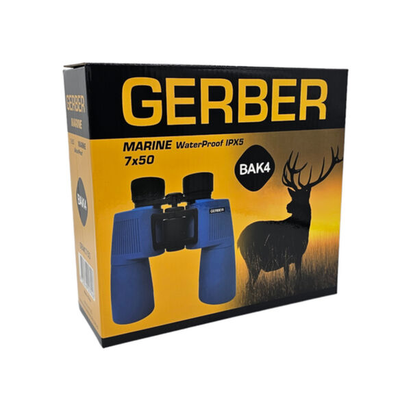 Gerber Marine 7x50 Waterproof Porro Prism Boating Binoculars BaK4-4