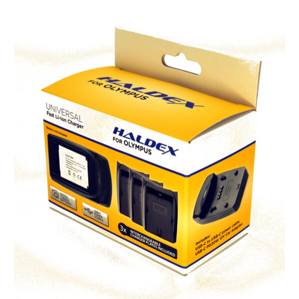 Haldex 700 Series USB-C PD For Olympus Kit with BLN-1, BLS-5 (BLS-1) and BLH-1 inc Car Adaptor AND A/C Adaptor 1