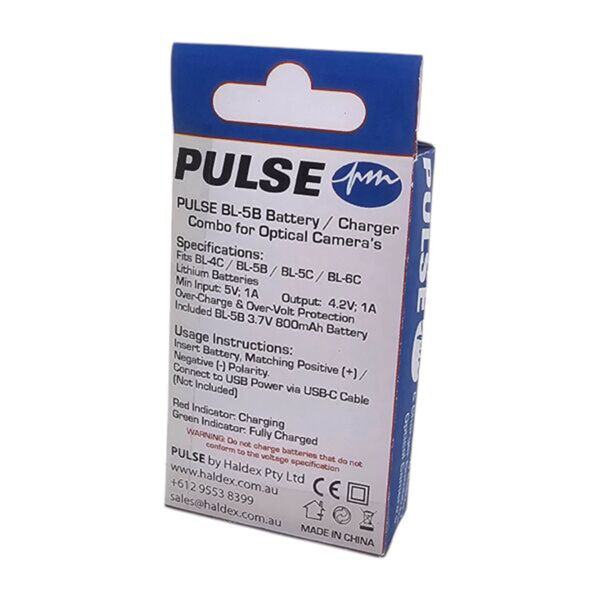 PULSE BL-5B Battery and Charge Kit for Optical Camera's 4