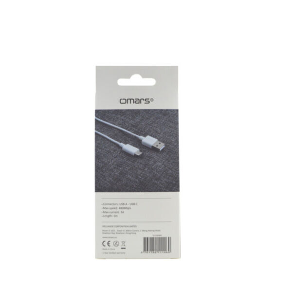 Omars Type C 2.0 Cable 1m White  2