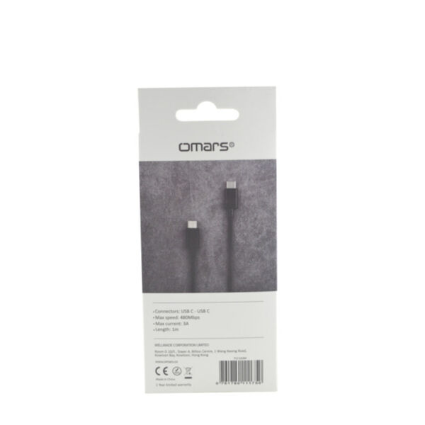 Omars Type C 2.0 Cable 1m Black  2