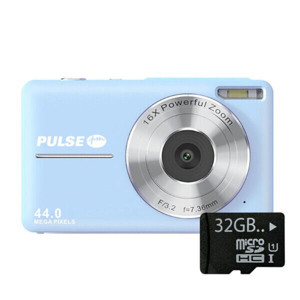 PULSE 44.0 MP 16x Digital Zoom Camera Blue BONUS 32GB MICROSD 1