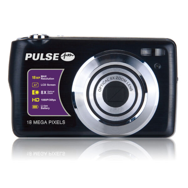 PULSE 8x Optical Zoom Compact Camera BLACK 1