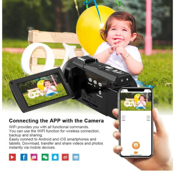 PULSE 4K Digital Video Camera WiFi, IR, Touch Screen 6