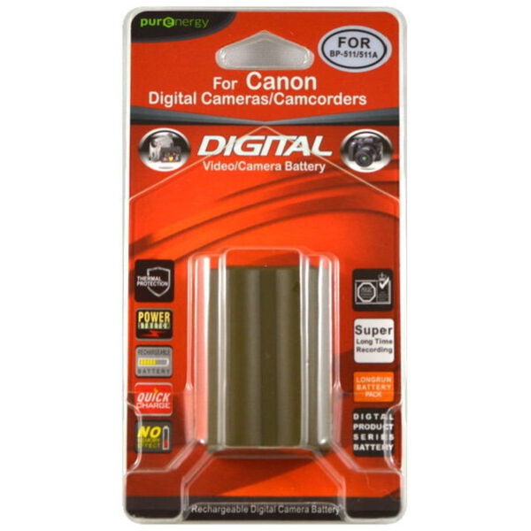 PurEnergy Canon BP-511A Replacement Battery  1
