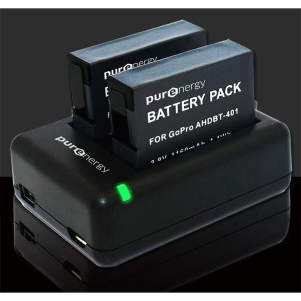 PurEnergy GoPro Hero4 Dual Charger with Battery 1