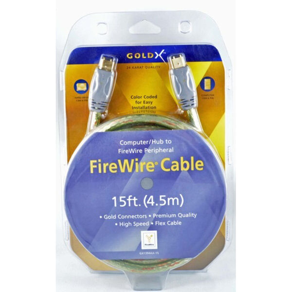 GoldX GX1394AA-15 15' FIREWIRE 6 PIN MALE TO 6 PIN MALE 1